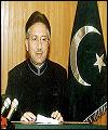 Pakistan President Pervez Musharraf during his television speech