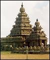 Mahabalipuram. The only pagodas to have survived the ravages of nature, six now lie submerged in the sea.